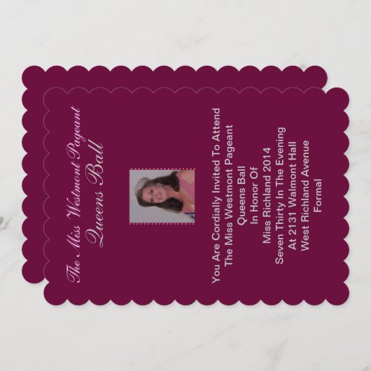 Votre invitation photo (Devant / Derrière)