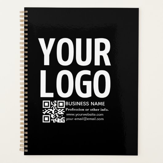 Votre logo avec code QR et texte modifiables (Devant)