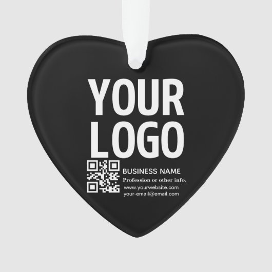 Votre logo avec code QR et texte modifiables (devant)