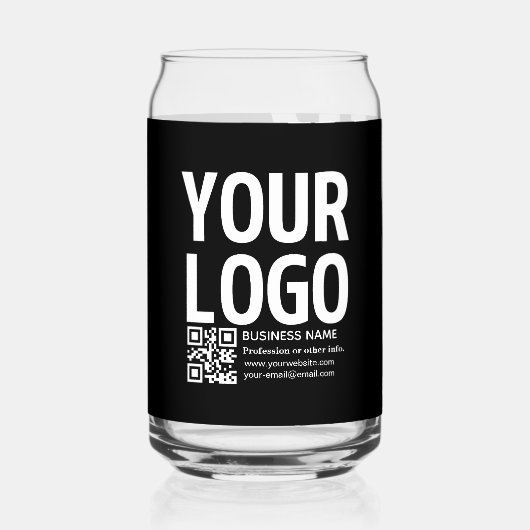 Votre logo avec code QR et texte modifiables (Recto)