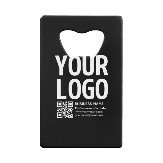 Votre logo avec code QR et texte modifiables (Devant)