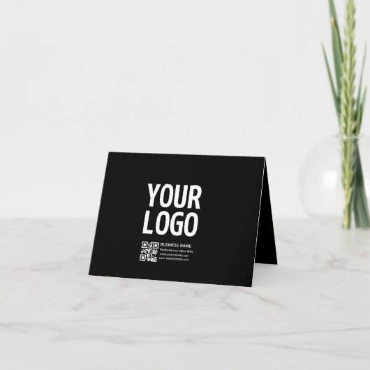 Votre logo avec code QR et texte modifiables (Devant)