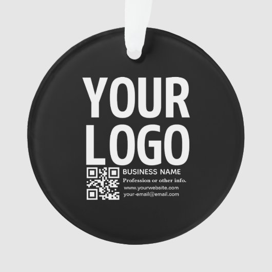 Votre logo avec code QR et texte modifiables (devant)
