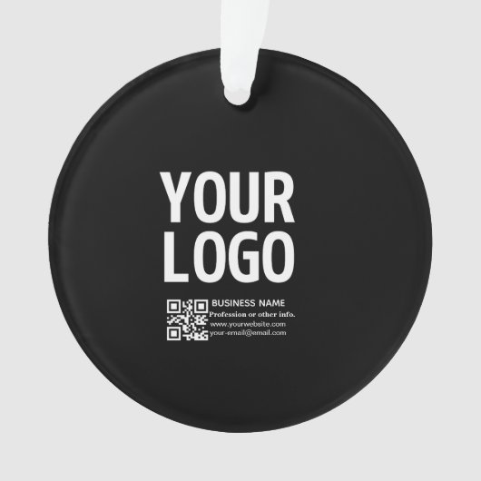 Votre logo avec code QR et texte modifiables (devant)