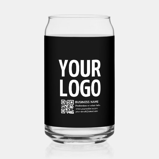 Votre logo avec code QR et texte modifiables (Recto)