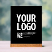 Votre logo avec QR code et texte modifiables (Neutre)