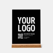 Votre logo avec QR code et texte modifiables (Recto)