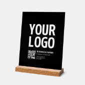 Votre logo avec QR code et texte modifiables (Angle)