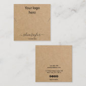 Votre logo bijoux collier d'oreille carte d'affich (Devant / Derrière)