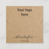 Votre logo bijoux collier d'oreille carte d'affich (Devant)