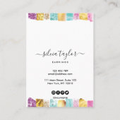 Votre logo bijoux collier d'oreille carte d'affich (Dos)