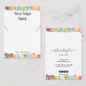 Votre logo bijoux collier d'oreille carte d'affich (Devant / Derrière)