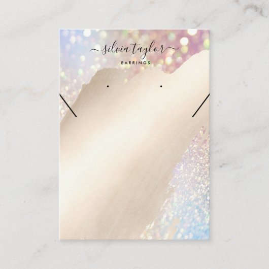 Votre logo bijoux collier d'oreille carte d'affich (Devant)