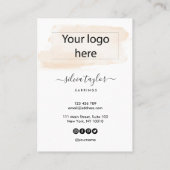 Votre logo bijoux collier d'oreille carte d'affich (Dos)