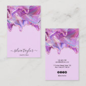 Votre logo bijoux collier d'oreille carte d'affich (Devant / Derrière)