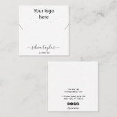 Votre logo bijoux collier d'oreille carte d'affich (Devant / Derrière)