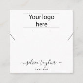 Votre logo bijoux collier d'oreille carte d'affich (Devant)