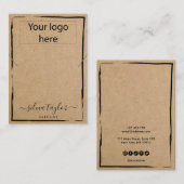 Votre logo bijoux collier d'oreille carte d'affich (Devant / Derrière)