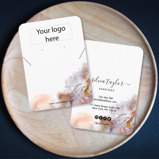 Votre logo bijoux collier d'oreille carte d'affich