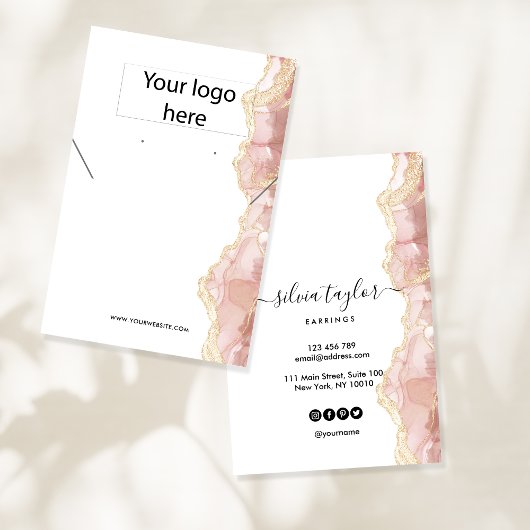 Votre logo bijoux collier d'oreille carte d'affich