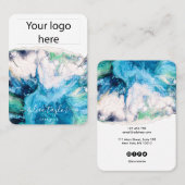 Votre logo bijoux collier d'oreille carte d'affich (Devant / Derrière)