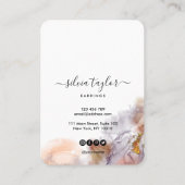 Votre logo bijoux collier d'oreille carte d'affich (Dos)