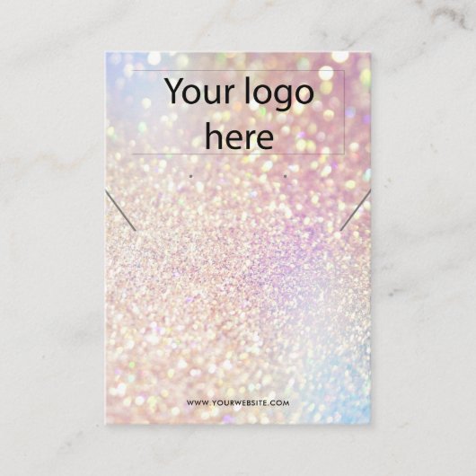 Votre logo bijoux collier d'oreille carte d'affich (Devant)