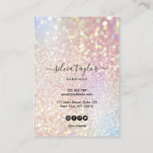 Votre logo bijoux collier d'oreille carte d'affich (Dos)