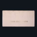 Votre Logo Blush Gold Foil Simple Modern Feminine<br><div class="desc">Pour des articles de papeterie,  de publicité ou de merchandising supplémentaires zazzle correspondant à cet article,  veuillez nous contacter par l'intermédiaire du designer contact sur la page d'accueil de zazzle.</div>