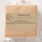 Votre logo burlap merci business mailing étiquette (En situation)