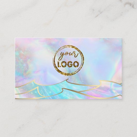votre logo carte de visite de conception d'ondes o (Devant)