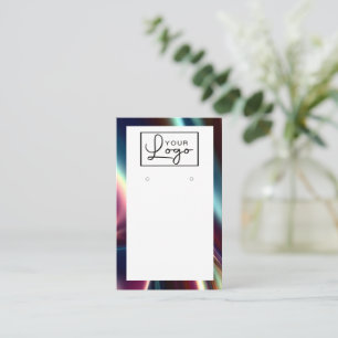 Votre Logo Carte d'oreille en métal foncé brillant