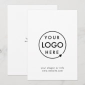 Votre logo | Carte minimaliste d'entreprise (Devant / Derrière)