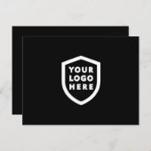 Votre logo | Carte postale moderne d'entreprise (Devant / Derrière)