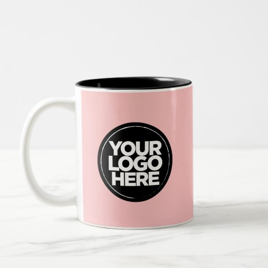 Votre logo Couleurs spéciales Blush Rose Gold Mugs (Gauche)