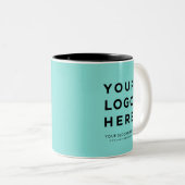 Votre logo Couleurs spéciales Turquoise Mugs Modèl (Devant droit)