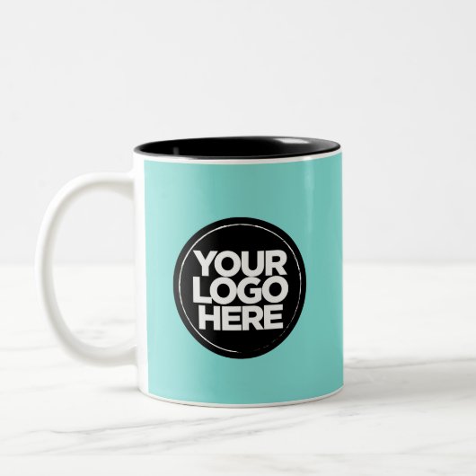 Votre logo Couleurs spéciales Turquoise Mugs Modèl (Gauche)