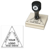 Votre logo d'adresse Nom Triangle Tampon Personnal (Tamponné)