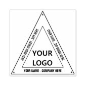 Votre logo d'adresse Nom Triangle Tampon Personnal (Impression)