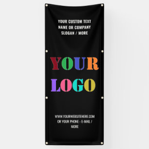 Votre logo d'entreprise et votre bannière de texte