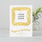 Votre Logo D'Entreprise Joyeux Vacances Frame Wrea (Debout devant)