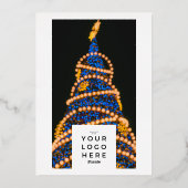 Votre Logo D'Entreprise Joyeux Vacances Frame Wrea (Verso)