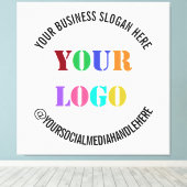 Votre logo d'entreprise Nom du média social Toile (Insitu (Plancher de Bois))