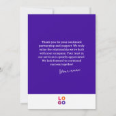 Votre logo d'entreprise Simple Magenta Carte de re (Dos)