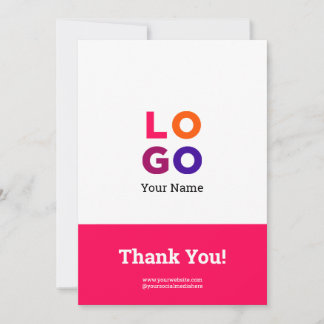 Votre logo d'entreprise Simple Magenta Carte de re