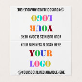 Votre logo d'entreprise Texte Carte de visite prom (Extérieur déplié)