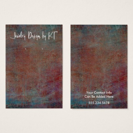 Votre Logo Écran Porte-oreille Rouge Bleu Grunge (Devant & derrière)