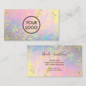 votre logo élégant carte de visite opal (Devant / Derrière)