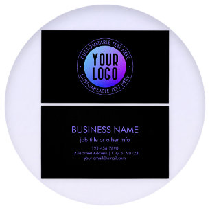Votre logo et dégradé ombré bleu et violet moderne