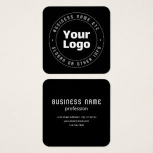 Votre logo et modèle de texte modifiable Noir et